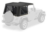 Bestop 79139-01 Black Sailcloth Replace-a-Top Soft Top with Tinted Windows; no door skins included for 97-02 Wrangler TJ