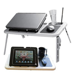Laptop Table with Fan WhiteBlk